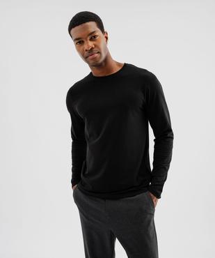 Tee-shirt à manches longues et col rond homme vue8 - GEMO 4G HOMME - GEMO