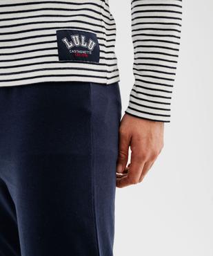 Pyjama avec haut rayé homme - LuluCastagnette vue4 - LULUCASTAGNETTE - GEMO