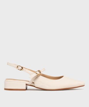 Escarpins à large talon plat et bout pointu vernis femme vue1 - FOLLOW ME - GEMO