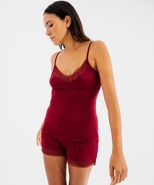 Short de pyjama dentelle femme vue4 - GEMO 4G FEMME - GEMO
