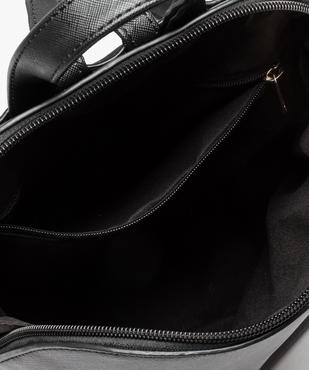 Sac à dos femme texturé à zip vue3 - GEMO (ACCESS) - GEMO