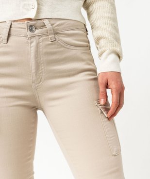 Pantalon coupe cargo femme en toile extensible vue5 - GEMO(FEMME PAP) - GEMO