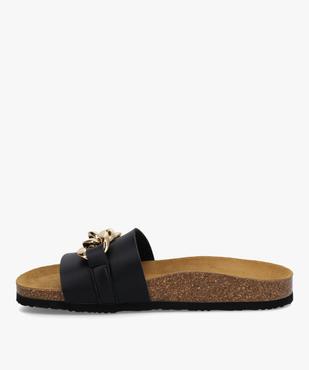 Mules femme à talon plat et bride avec chaîne métallique vue3 - GEMO (CASUAL) - GEMO