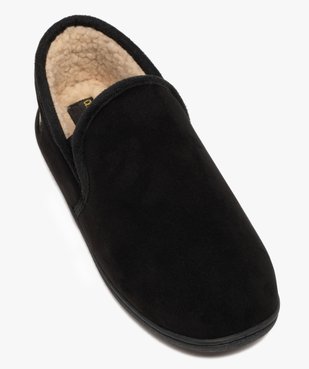 Chaussons homme fourrés sherpa dessus en velours - Chevignon vue5 - CHEVIGNON - GEMO