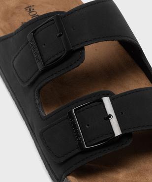 Sandales mules en suédine à larges brides homme - Isotoner vue6 - ISOTONER - GEMO