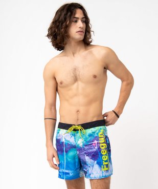 Short de bain homme détails fluo - Freegun vue1 - FREEGUN - GEMO