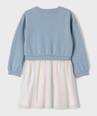 Robe courte à manches longues effet 2-en-1 sweat et jupe fille vue3 - GEMO (ENFANT) - GEMO