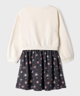 Robe avec haut sweat fille vue3 - GEMO (ENFANT) - GEMO