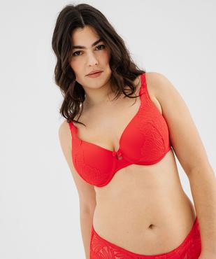 Soutien-gorge emboitant à armatures en dentelle femme grande taille vue1 - GEMO(HOMWR FEM) - GEMO