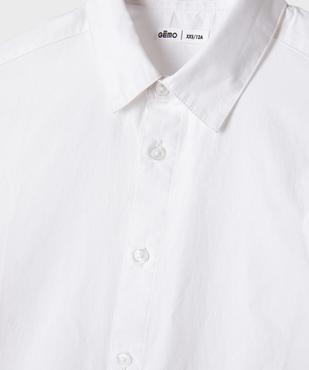 Chemise manches longues en coton unie garçon vue2 - GEMO (JUNIOR) - GEMO