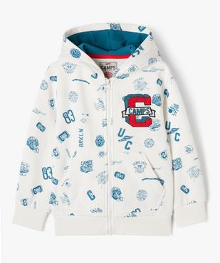 Sweat à capuche et zip à motifs garçon - Camps United vue1 - CAMPS UNITED - GEMO