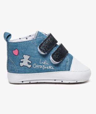 Chaussures de naissance avec brides pailletées - Lulu Castagnette vue1 - LULUCASTAGNETTE - GEMO