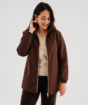 Imperméable réversible et déperlant à capuche femme vue5 - GEMO 4G FEMME - GEMO