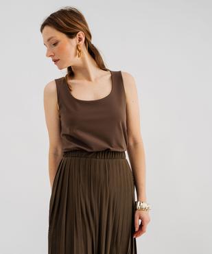 Débardeur à larges bretelles et col carré en microfibre femme vue1 - GEMO(FEMME PAP) - GEMO