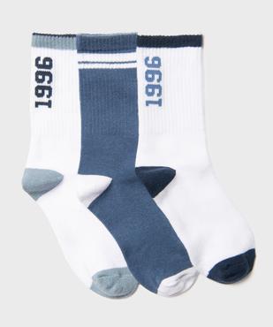 Chaussettes de sport multicolores garçon (lot de 3) vue1 - GEMO 4G GARCON - GEMO
