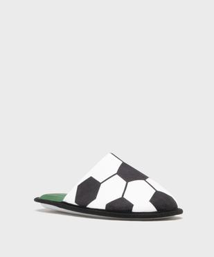 Chaussons mules plates en velours imprimés football garçon  vue2 - GEMO 4G GARCON - GEMO