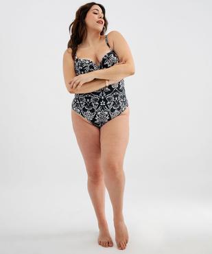 Maillot de bain une pièce à motifs fleuris femme grande taille vue7 - GEMO (PLAGE) - GEMO