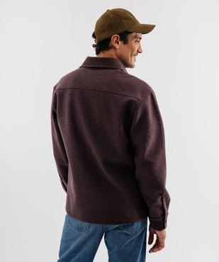 Surchemise en flanelle épaisse et extensible à coupe droite homme vue1 - GEMO (HOMME) - GEMO