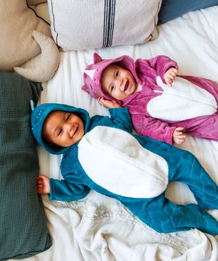 Surpyjama chaud et doux à capuche motif animal idéal Noël bébé vue5 - GEMO(BEBE DEBT) - GEMO