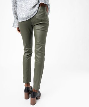 Pantalon skinny enduit push-up taille haute femme vue3 - GEMO 4G FEMME - GEMO