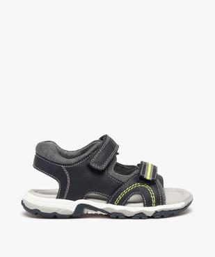 Sandales sport garçon à brides scratch et détails fluo vue1 - GEMO (ENFANT) - GEMO