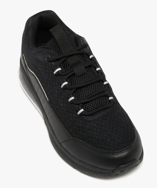 Baskets homme running en mesh renforcé avec semelle à bulle d'air vue6 - 5 MILES - GEMO