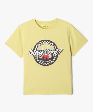 Tee-shirt manches courtes avec motif poitrine garçon vue5 - GEMO 4G GARCON - GEMO