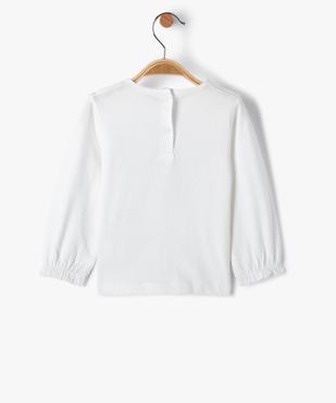 Tee-shirt bébé fille à manches longues volantées et motif pailleté vue3 - GEMO(BEBE DEBT) - GEMO