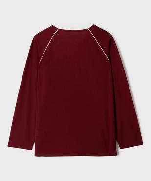 Maillot de sport en mesh imprimé à manches raglan fille - Camps United vue3 - CAMPS US - GEMO