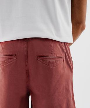 Bermuda chino en coton stretch à taille élastique homme vue2 - GEMO 4G HOMME - GEMO