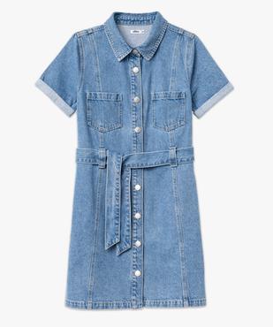 Robe en jean à manches courtes femme vue4 - GEMO 4G FEMME - GEMO