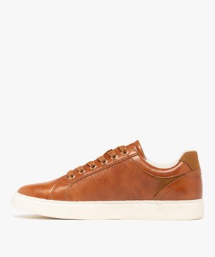 Baskets femme casual à zip avec côtés poinçonnés vue4 - FOLLOW ME - GEMO