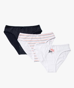 Culottes pailletées fille (lot de 3) vue2 - GEMO 4G FILLE - GEMO