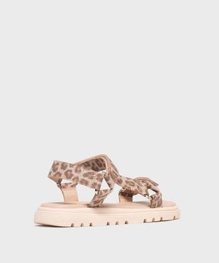 Sandales à scratch à motif léopard fille - Lovely Wings vue4 - LOVELY WINGS - GEMO