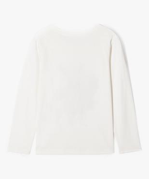 Tee-shirt à manches longues avec motif Noël en sequins fille vue3 - GEMO 4G FILLE - GEMO
