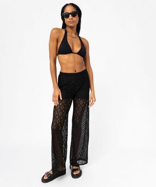 Haut de maillot de bain triangle en maille gaufrée femme vue5 - GEMO (PLAGE) - GEMO