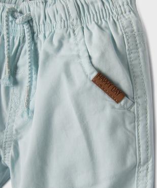 Bermuda en coton avec taille ajustable bébé garçon vue2 - GEMO(BEBE DEBT) - GEMO