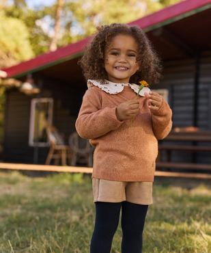 Pull à plastron fantaisie et maille scintillante bébé fille - LuluCastagnette vue4 - LULUCASTAGNETTE - GEMO