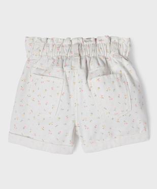 Short en toile de coton imprimée avec taille paperbag fille vue7 - GEMO (ENFANT) - GEMO