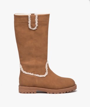 Boots fille unies avec intérieur fourré et à zip vue1 - GEMO (ENFANT) - GEMO