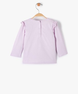 Tee-shirt bébé fille à volants et détails irisés - LuluCastagnette vue3 - LULUCASTAGNETTE - GEMO