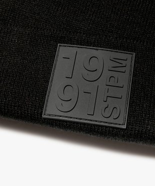 Bonnet garçon à revers avec patch en relief ton sur ton vue2 - GEMO 4G GARCON - GEMO