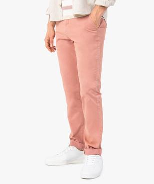 Pantalon chino en coton stretch coupe Slim homme vue1 - GEMO 4G HOMME - GEMO