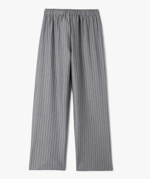 Pantalon large et fluide à rayures fille vue5 - GEMO (JUNIOR) - GEMO