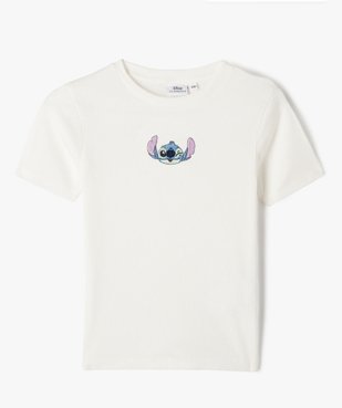 Tee-shirt à manches courtes avec motif Stitch fille - Disney vue2 - LILO & STITCH - GEMO