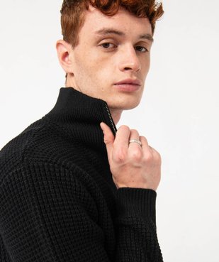 Pull col camionneur en grosse maille homme vue2 - GEMO (HOMME) - GEMO