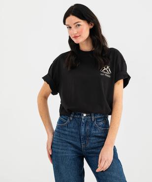 Haut de pyjama avec motif poitrine et dos mixte vue4 - GEMO 4G FEMME - GEMO