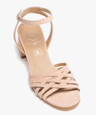 Sandales femme avec brides en croûte de cuir - Tanéo vue5 - TANEO - GEMO