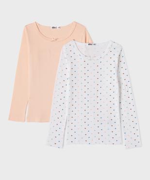 Tee-shirt manches longues fille (lot de 2) vue1 - GEMO 4G FILLE - GEMO
