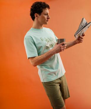 Pyjashort en jersey de coton imprimé homme - Roadsign vue1 - ROADSIGN G4G - GEMO